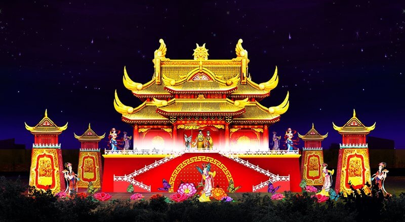 Large scale display at Cleveland Metroparks Zoo's Asian Lantern Festival