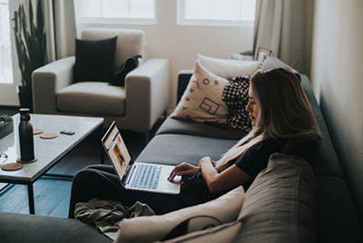 Woman on her laptop