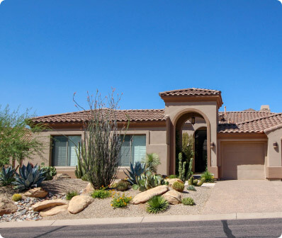 Front door of house in Tuscon, Arizona purchased using Pima Tuscon Lighthouse 2.0 bond program