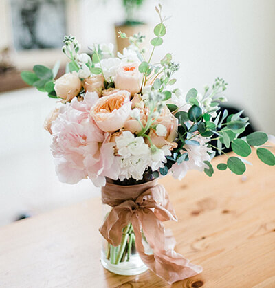 Flowers in a vase.